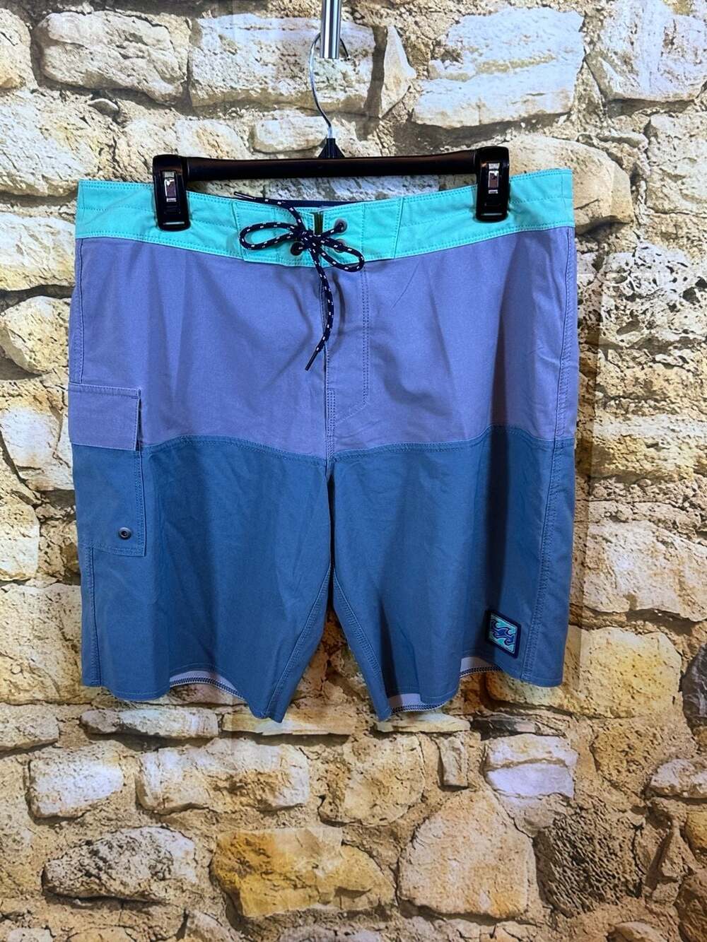 Billabong Fifty50 Pro Recycler Boardshorts Men's Size 33  Blue Gray Turquoise